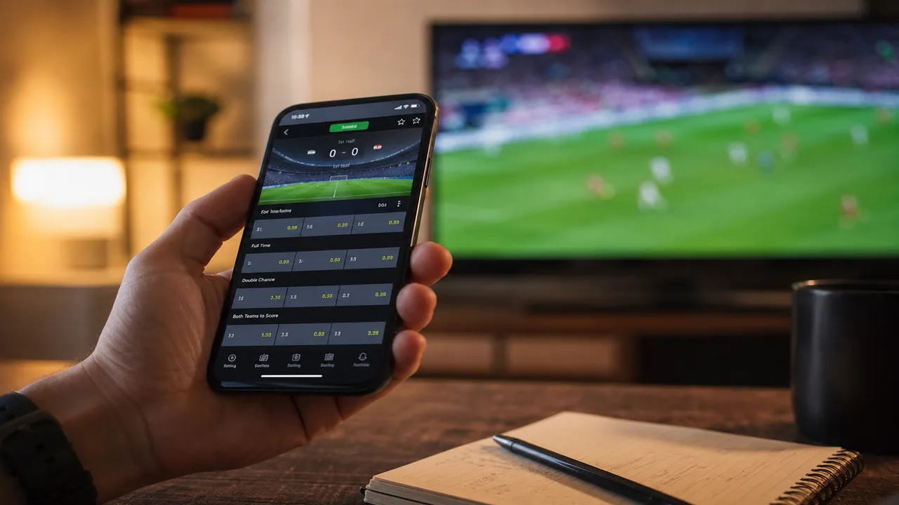 Application live et match à la télévision