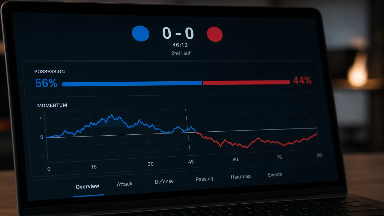Graphique de possession en mi-temps